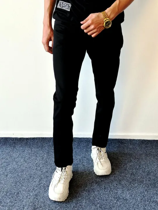 Men's Denim Black Skin Fitted Jeans