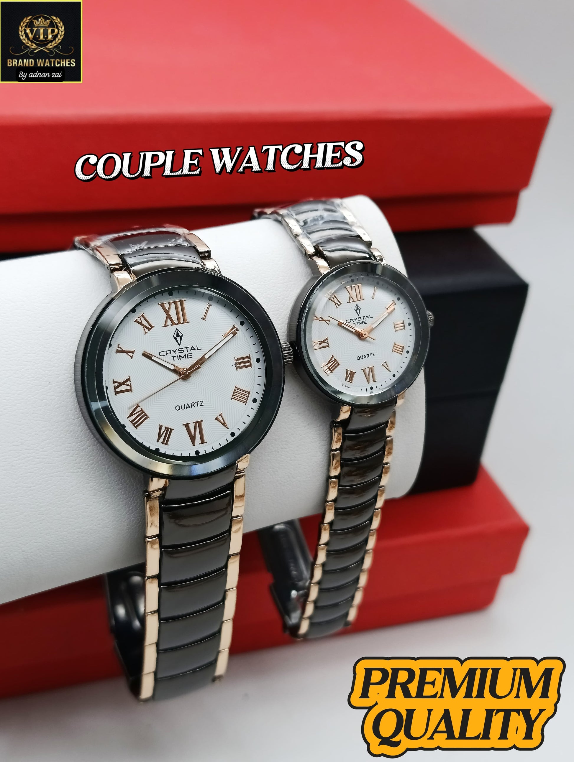 Premium Ambozing Roman Couple Watches Mercury Glass AR-04