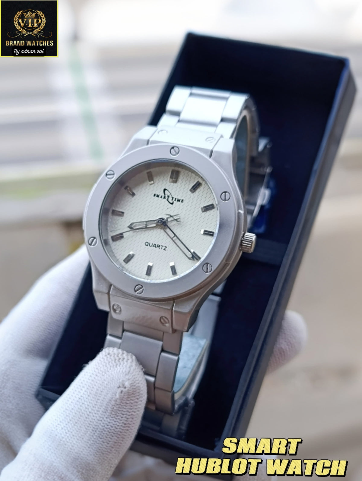 Smart Time Quartz White Dial Watch For Men