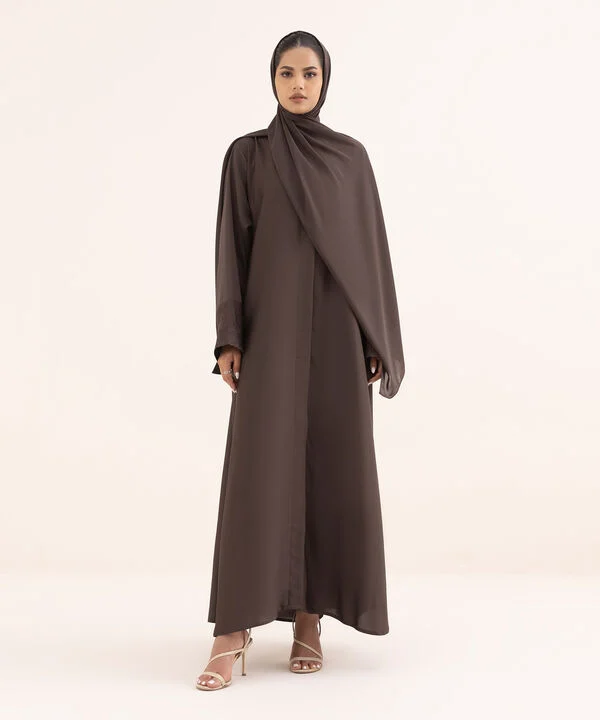 Button Through Abaya Set