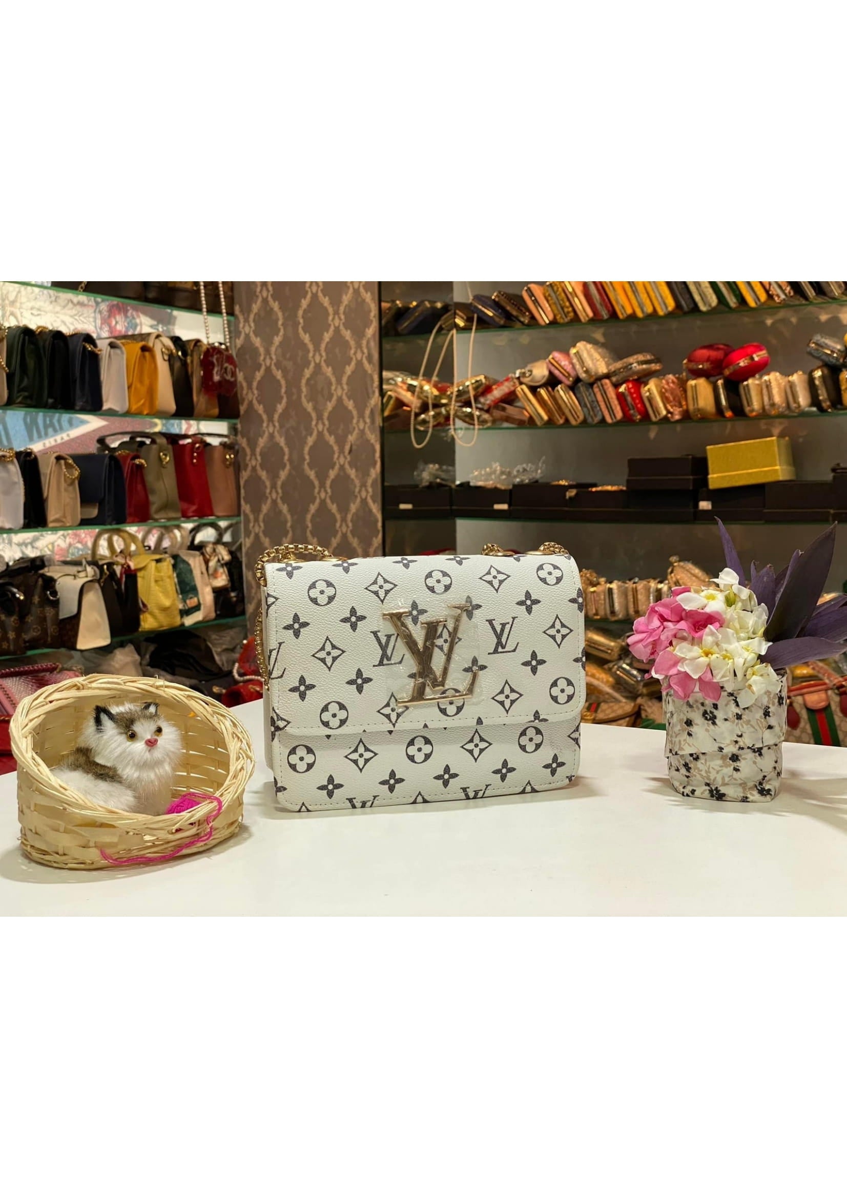 Premium LV White Stylish Crossbody Bag
