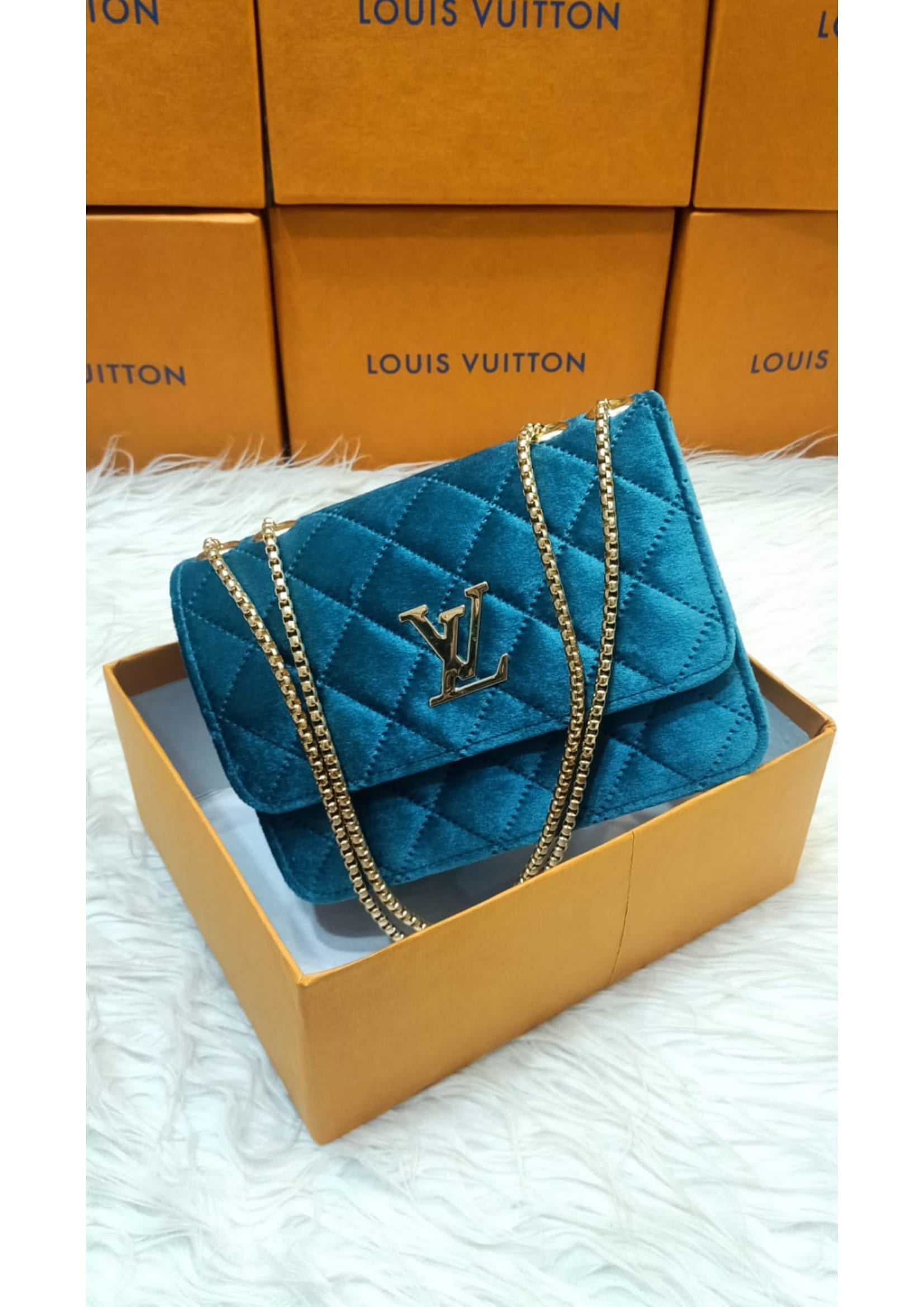 Premium LV Stylish Blue Crossbody Bag