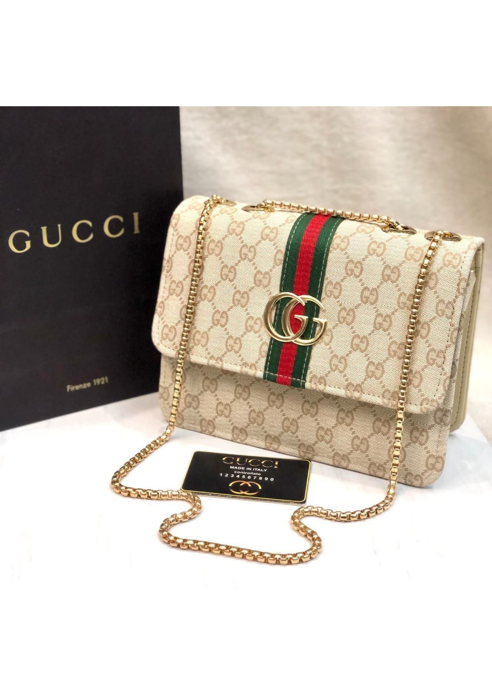 Premium Gucci Stylish Beige Crossbody Bag