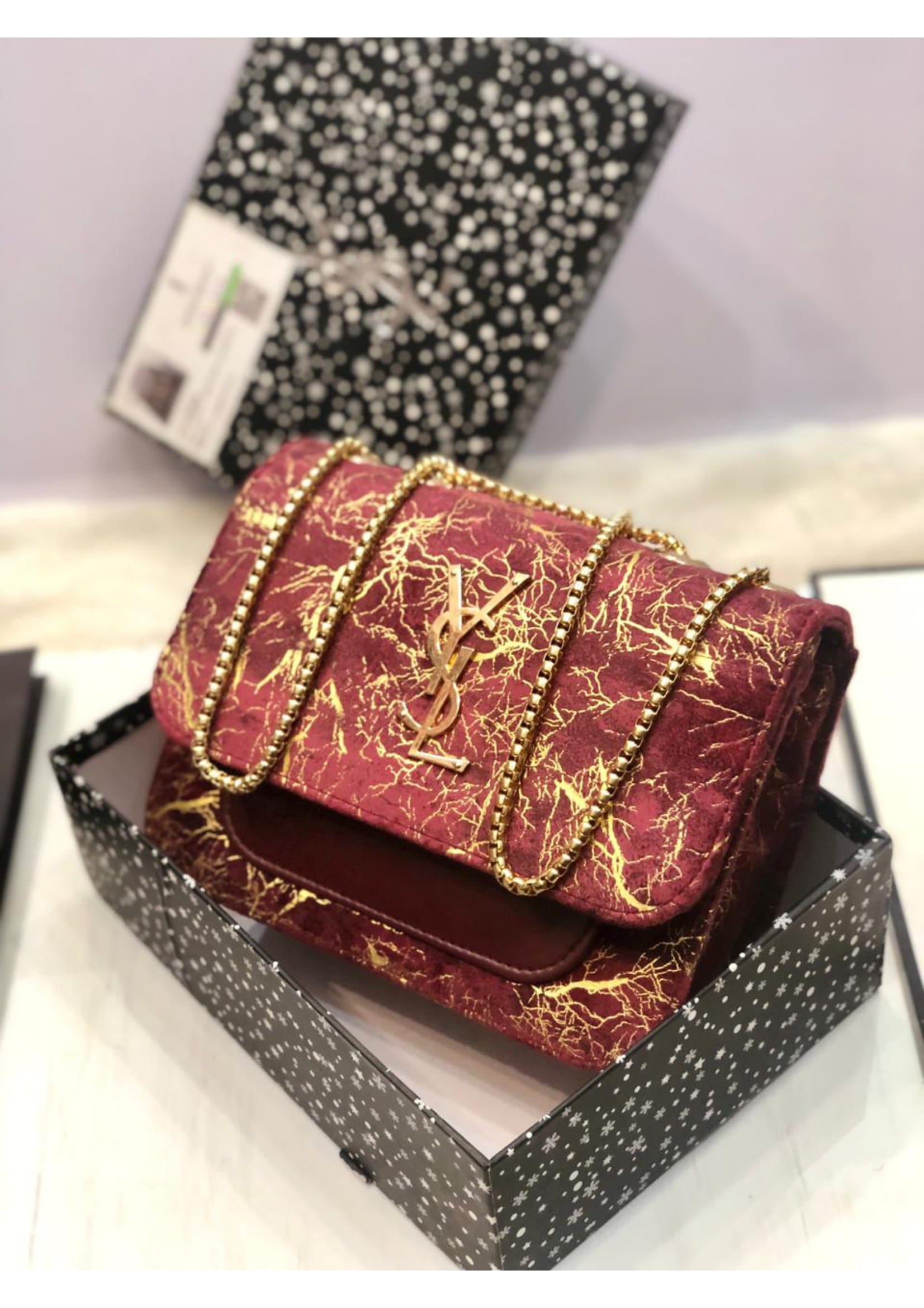 Premium LV Stylish Redish Crossbody Bag