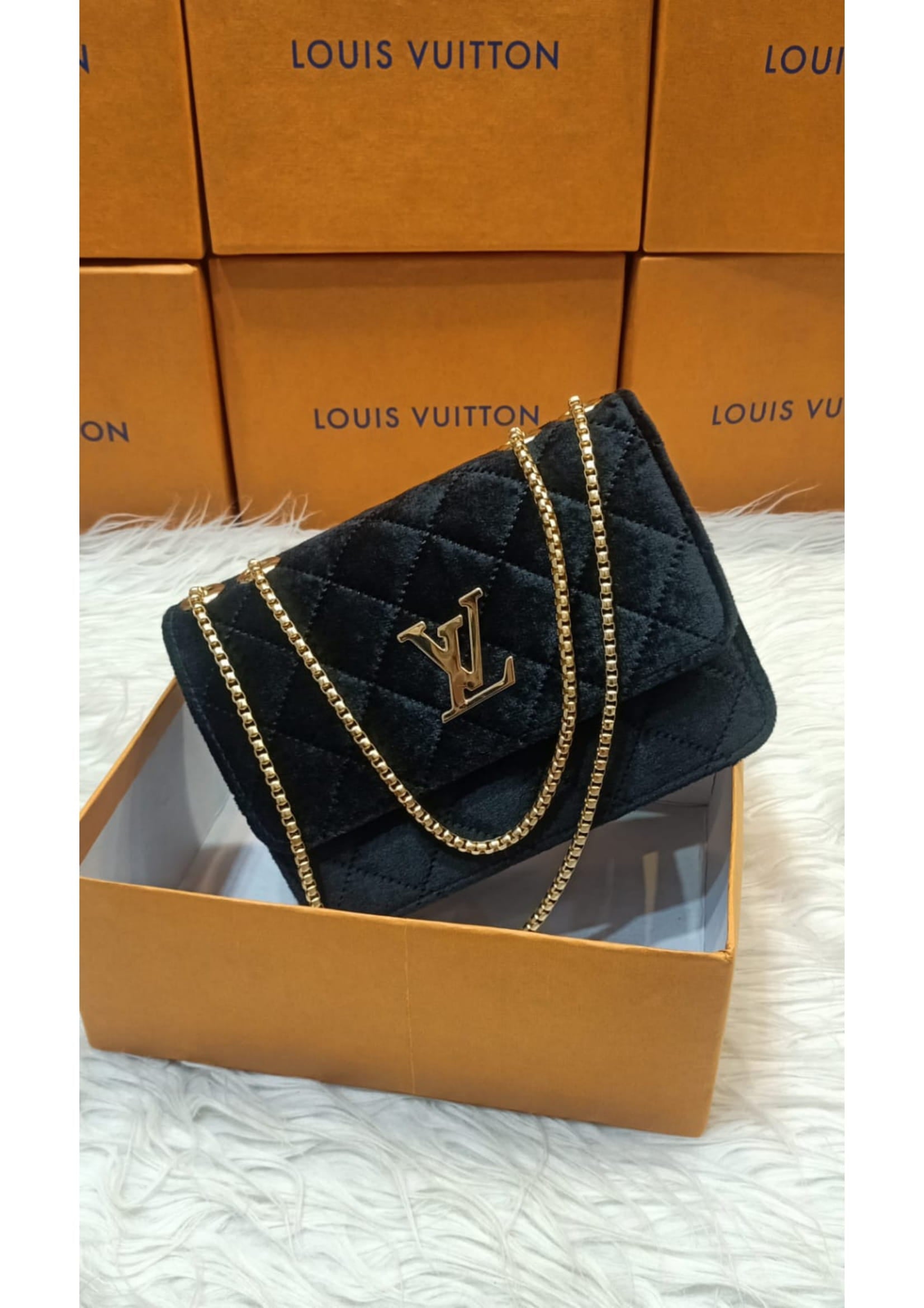 Premium LV Stylish Black Crossbody Bag