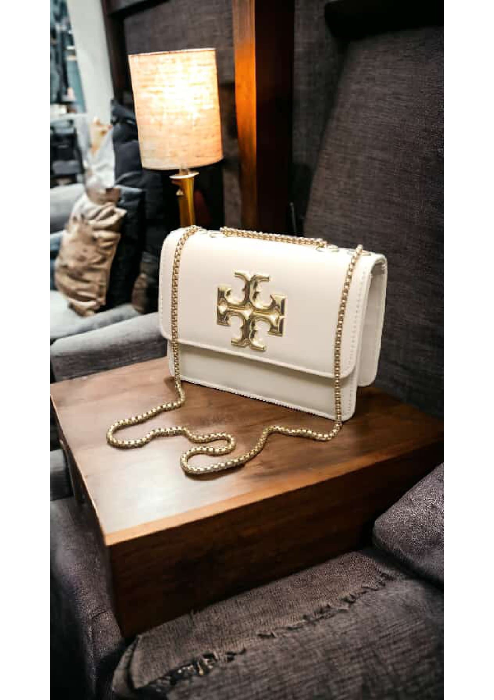 Premium TORY BURCH Stylish White Crossbody Bag