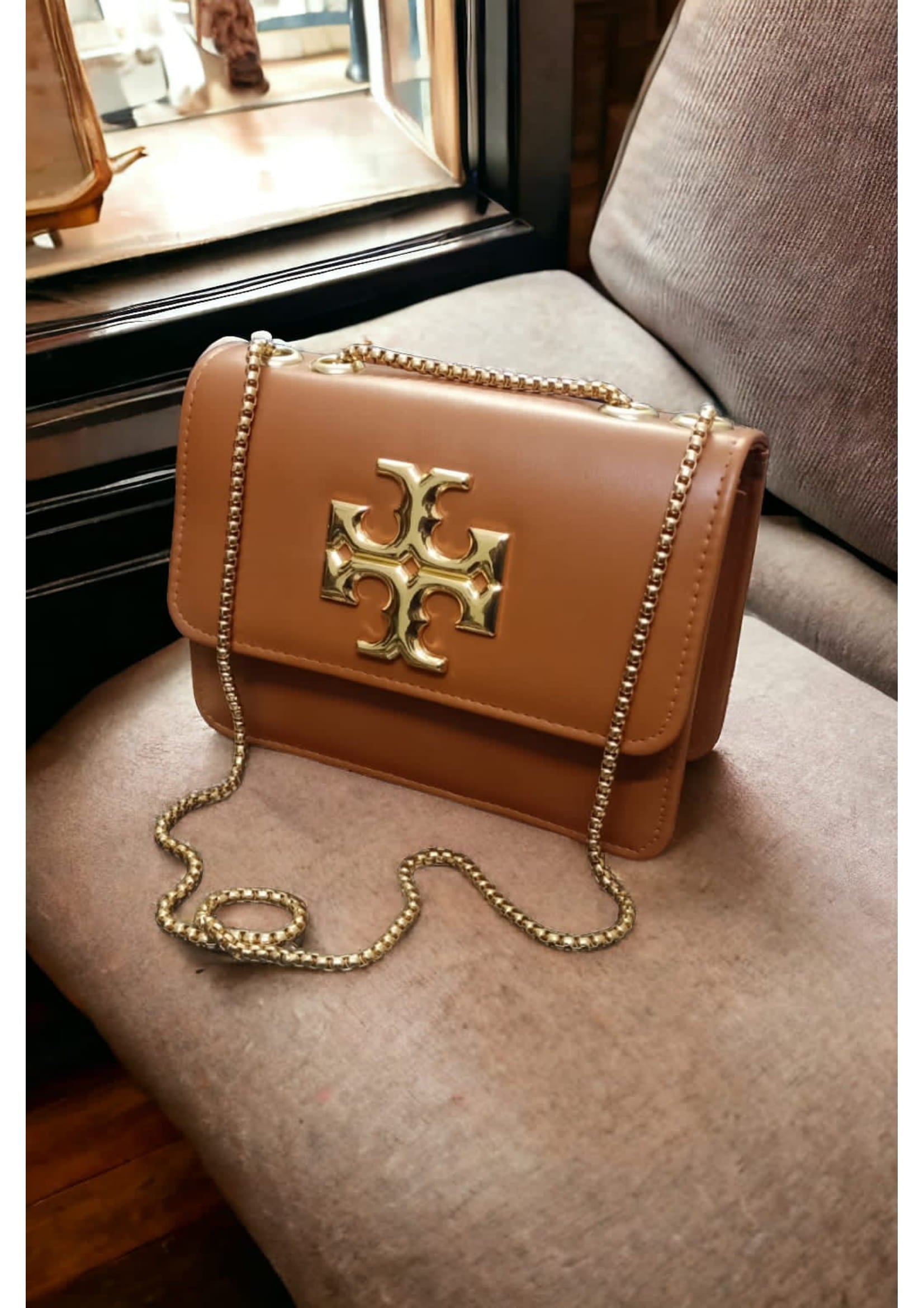 Premium TORY BURCH Stylish Brown Crossbody Bag
