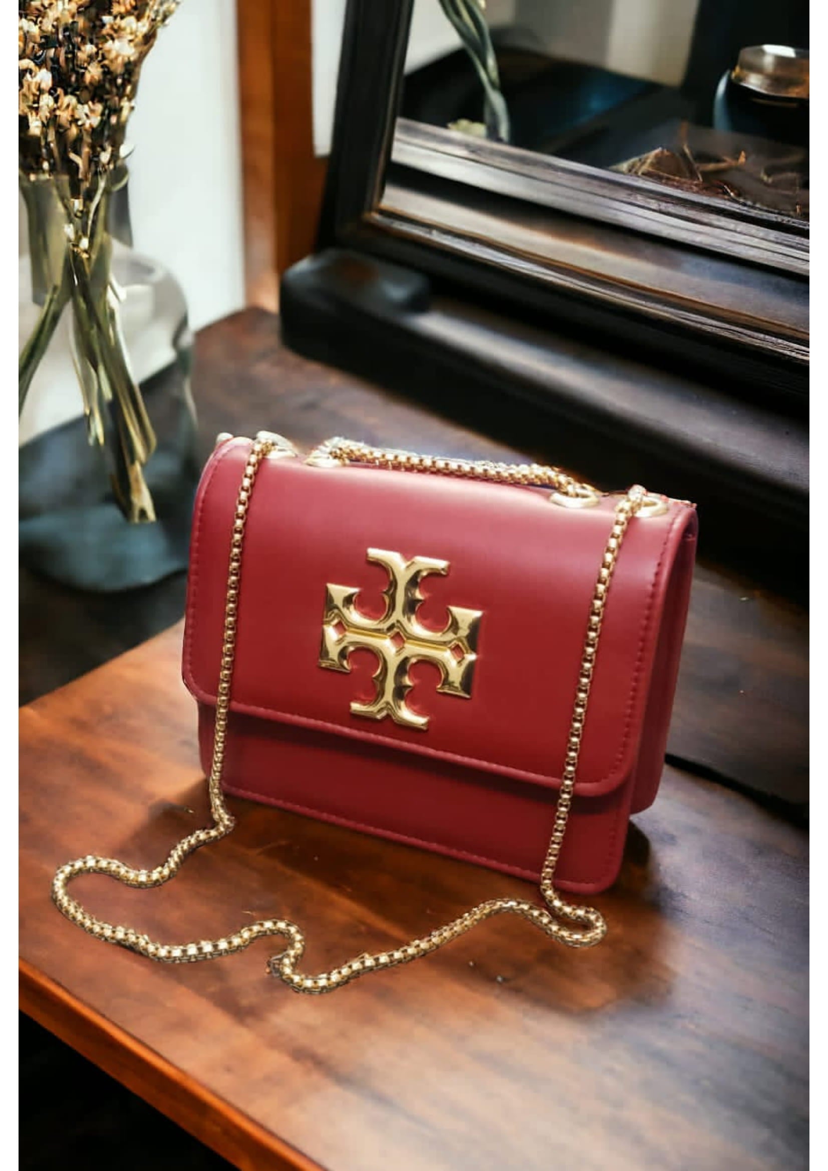 Premium TORY BURCH Stylish Red Crossbody Bag