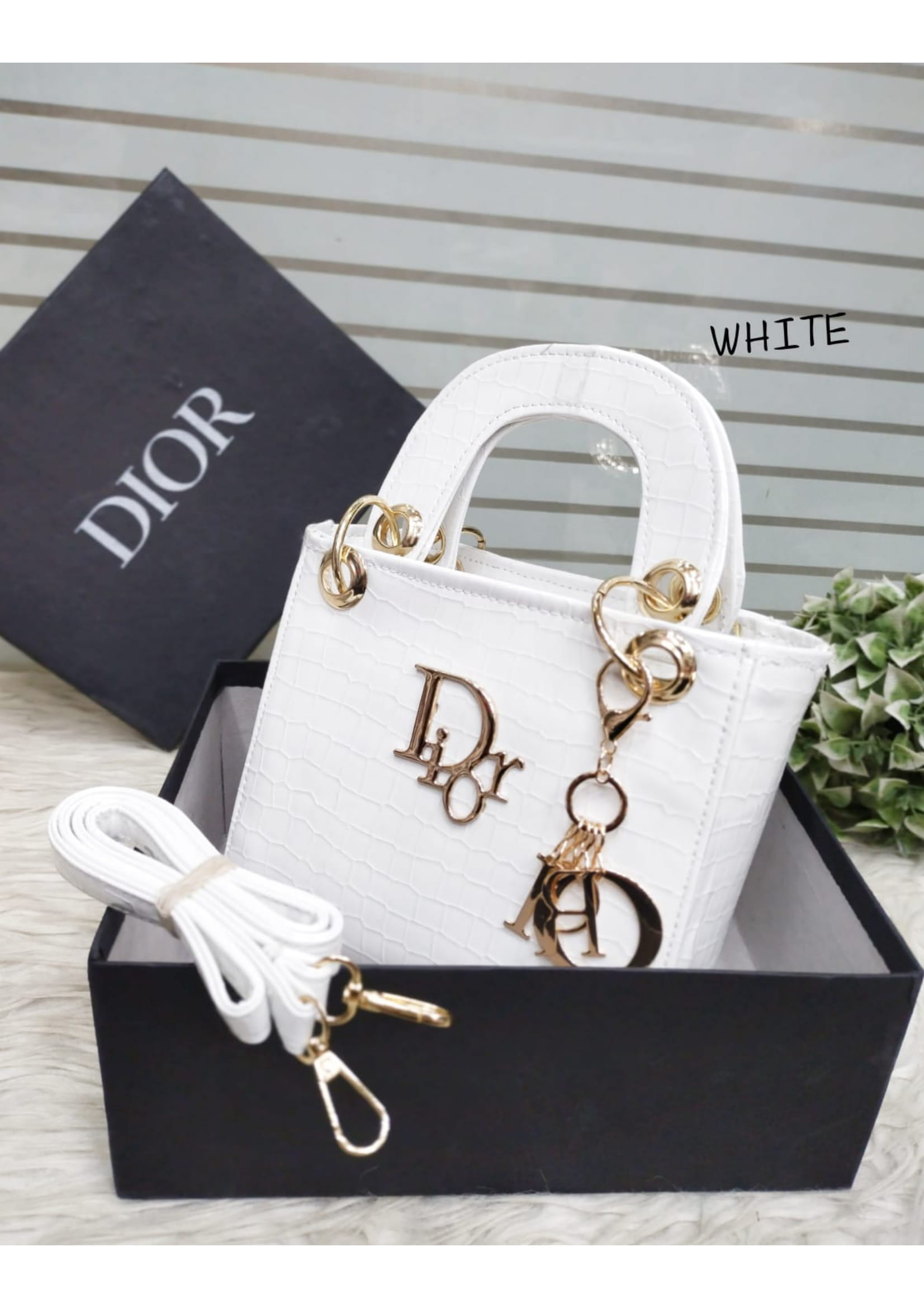 Premium DIOR Stylish White Hand Bag