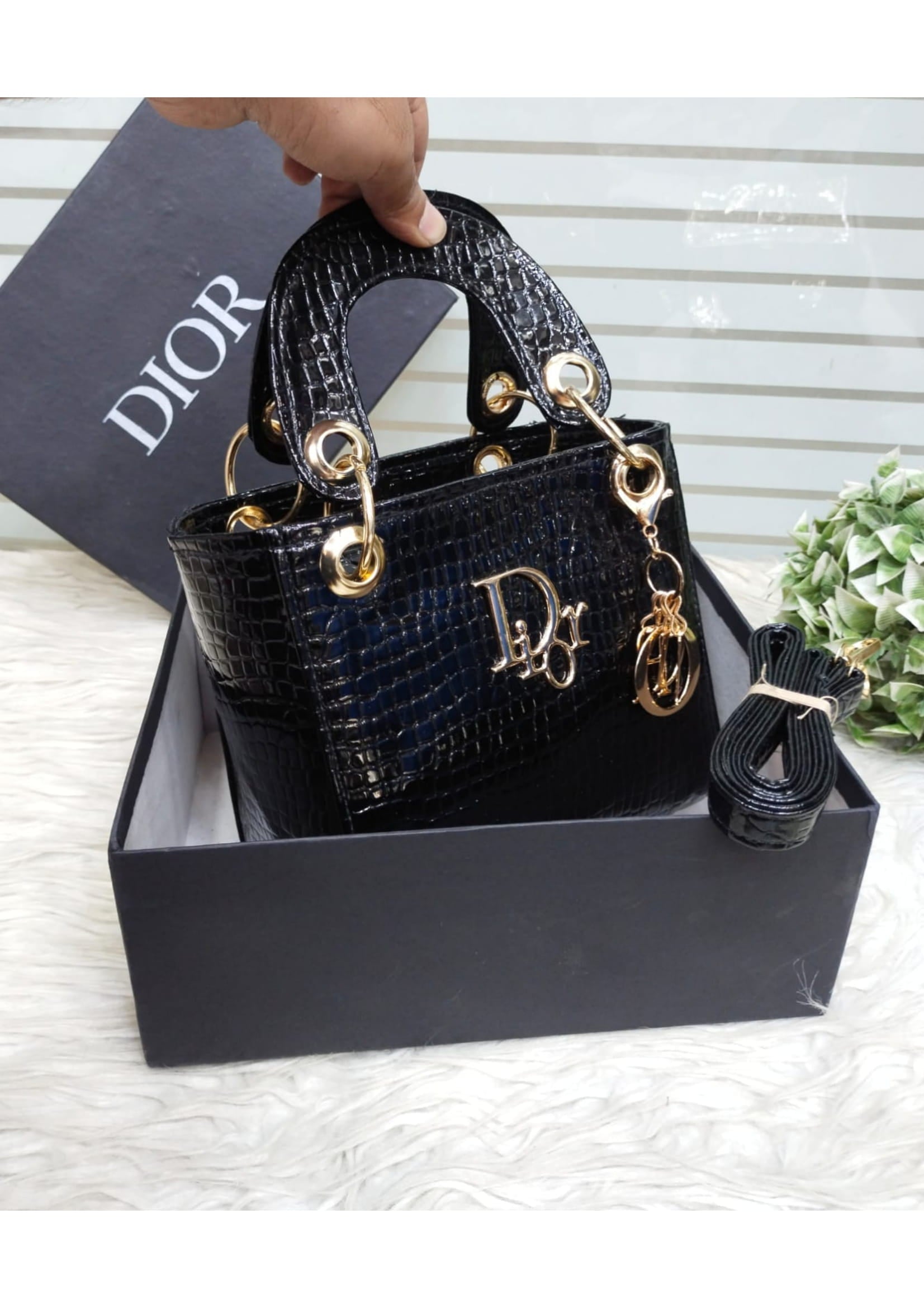 Premium DIOR Stylish Black Hand Bag
